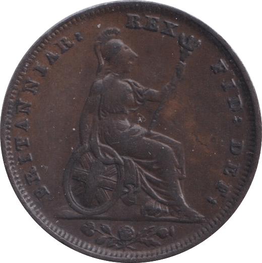 1828 FARTHING ( EF ) - Farthing - Cambridgeshire Coins