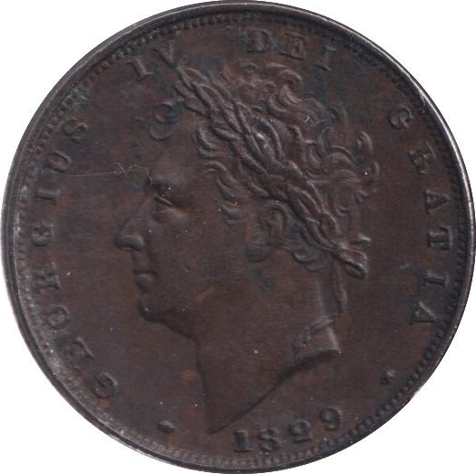 1829 FARTHING ( EF ) - Farthing - Cambridgeshire Coins