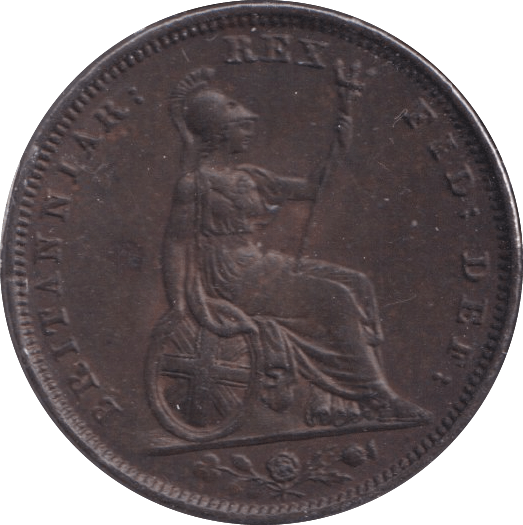 1829 FARTHING ( EF ) - Farthing - Cambridgeshire Coins