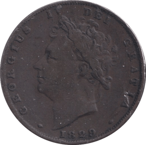 1829 FARTHING ( FINE ) - Farthing - Cambridgeshire Coins