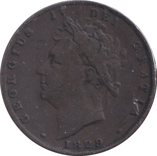 1829 FARTHING ( FINE ) - Farthing - Cambridgeshire Coins