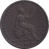 1829 FARTHING ( FINE ) - Farthing - Cambridgeshire Coins