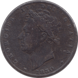 1830 FARTHING ( EF ) - Cambridgeshire Coins