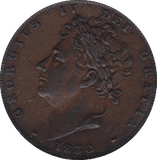 1830 FARTHING ( EF ) - Farthing - Cambridgeshire Coins