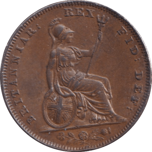 1830 FARTHING ( UNC ) - Farthing - Cambridgeshire Coins