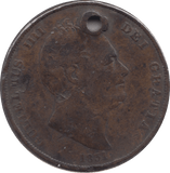 1831 PENNY ( NF ) HOLED - Penny - Cambridgeshire Coins