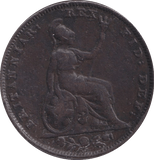 1834 FARTHING ( FINE ) - Farthing - Cambridgeshire Coins