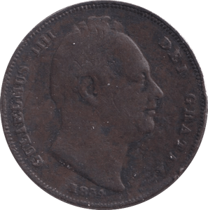 1834 FARTHING ( FINE ) - Farthing - Cambridgeshire Coins