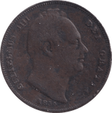 1834 FARTHING ( FINE ) - Farthing - Cambridgeshire Coins