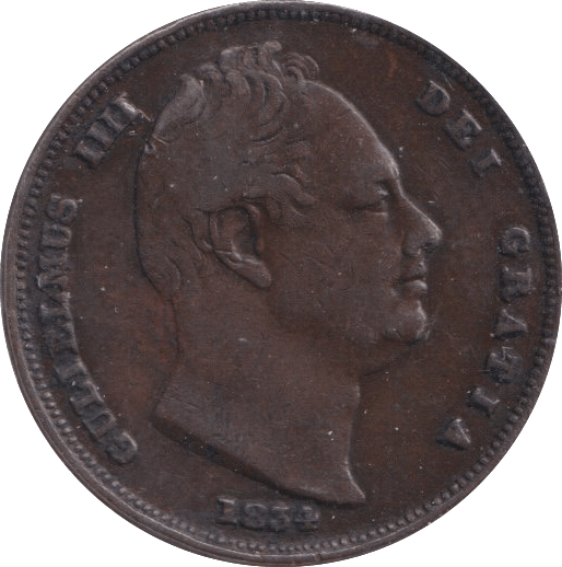 1834 FARTHING ( GF ) 3 - Farthing - Cambridgeshire Coins