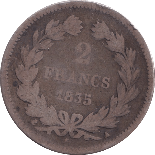 1835 2 FRANCS FRANCE - WORLD COINS - Cambridgeshire Coins