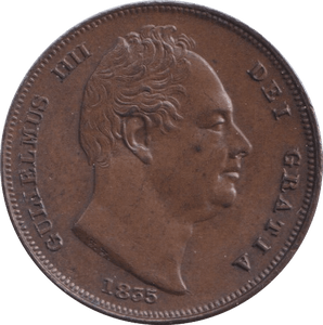 1835 FARTHING ( AUNC ) - Farthing - Cambridgeshire Coins