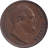 1835 FARTHING ( AUNC ) - Farthing - Cambridgeshire Coins