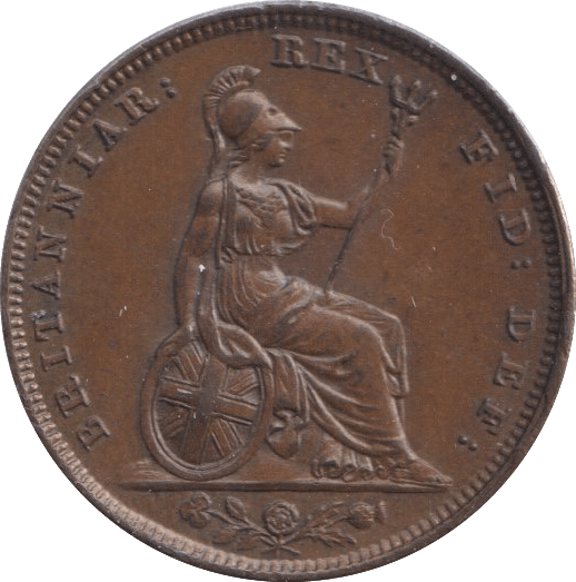 1835 FARTHING ( AUNC ) - Farthing - Cambridgeshire Coins