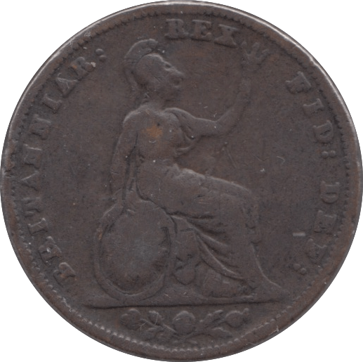 1836 FARTHING ( FINE ) - Farthing - Cambridgeshire Coins