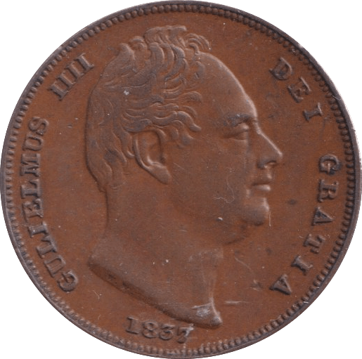 1837 FARTHING ( EF ) - Farthing - Cambridgeshire Coins