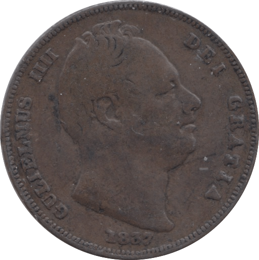 1837 FARTHING ( FINE ) 2 - Farthing - Cambridgeshire Coins