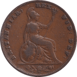 1837 FARTHING ( FINE ) 2 - Farthing - Cambridgeshire Coins