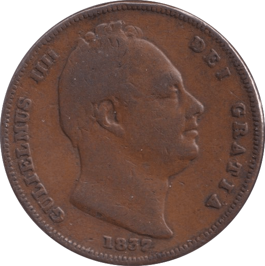 1837 FARTHING ( FINE ) 2 - Farthing - Cambridgeshire Coins