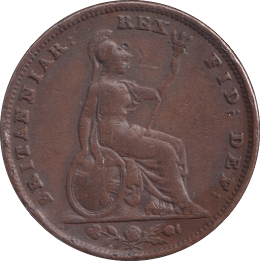 1837 FARTHING ( FINE ) - Farthing - Cambridgeshire Coins