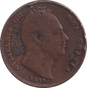 1837 FARTHING ( FINE ) - Farthing - Cambridgeshire Coins