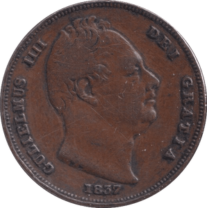 1837 FARTHING ( GF ) - Farthing - Cambridgeshire Coins