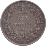 1837 SIXPENCE ( FINE ) 6 - Sixpence - Cambridgeshire Coins