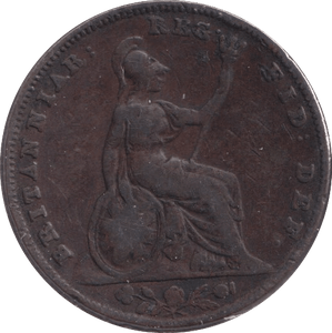 1838 FARTHING ( FINE ) - Farthing - Cambridgeshire Coins