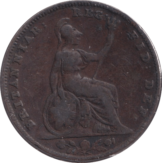 1838 FARTHING ( FINE ) - Farthing - Cambridgeshire Coins