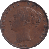 1838 FARTHING ( GVF ) 2 - Farthing - Cambridgeshire Coins