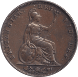 1838 FARTHING ( GVF ) - Farthing - Cambridgeshire Coins