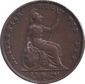 1839 FARTHING ( VF ) - Farthing - Cambridgeshire Coins