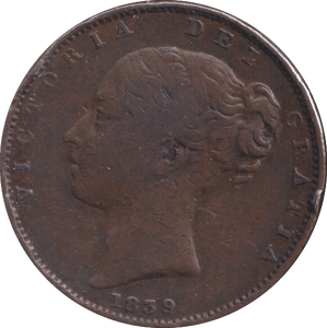 1839 FARTHING ( VF ) - Farthing - Cambridgeshire Coins