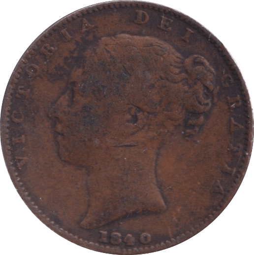 1840 FARTHING ( FINE ) - Farthing - Cambridgeshire Coins