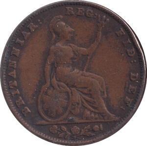 1840 FARTHING ( FINE ) - Farthing - Cambridgeshire Coins