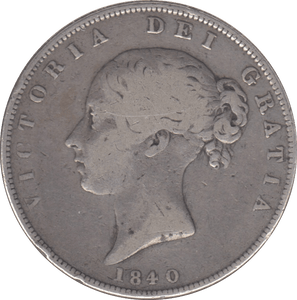 1840 HALFCROWN ( FINE ) - Halfcrown - Cambridgeshire Coins