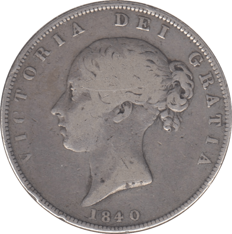 1840 HALFCROWN ( FINE ) - Halfcrown - Cambridgeshire Coins