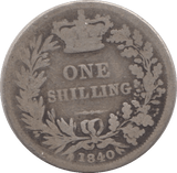 1840 SHILLING (FAIR) 2 - ONE SHILLING - Cambridgeshire Coins