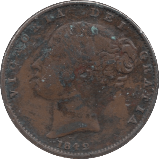 1842 FARTHING ( VF ) 1 - Farthing - Cambridgeshire Coins