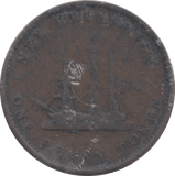 1843 CANADA ONE PENNY TOKEN - Token - Cambridgeshire Coins