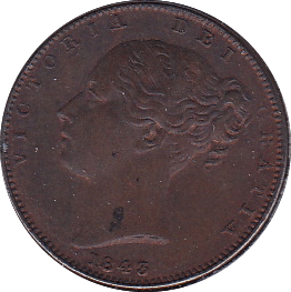 1843 FARTHING ( EF ) - Farthing - Cambridgeshire Coins