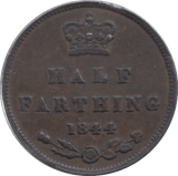 1843 HALF FARTHING ( GVF ) - Farthing - Cambridgeshire Coins