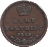 1843 HALF FARTHING ( VF ) - Farthing - Cambridgeshire Coins