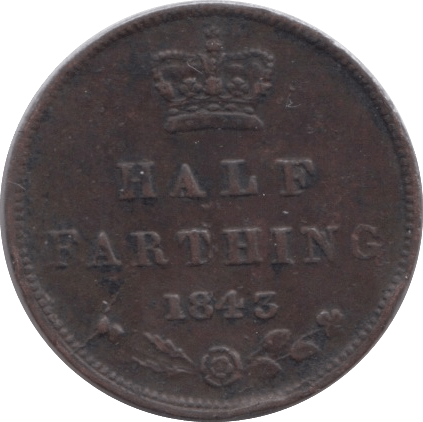 1843 HALF FARTHING ( VF ) - Half Farthing - Cambridgeshire Coins