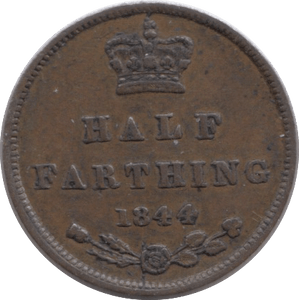 1844 HALF FARTHING ( EF ) 6 - Farthing - Cambridgeshire Coins