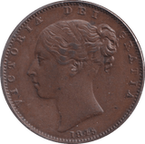 1845 FARTHING ( EF ) - Farthing - Cambridgeshire Coins