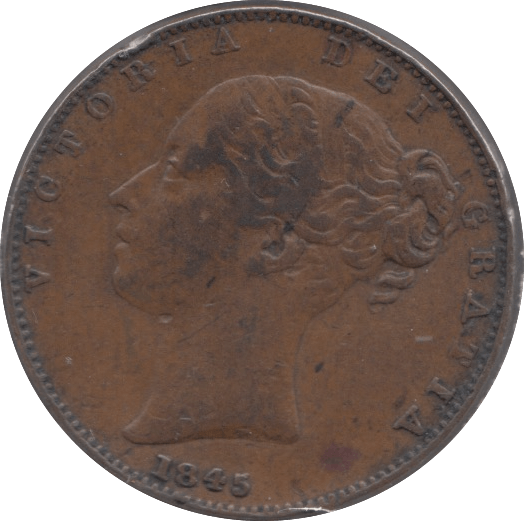 1845 FARTHING ( GVF ) 1 - Farthing - Cambridgeshire Coins