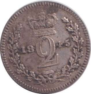 1845 MAUNDY TWOPENCE ( GVF ) 24 - MAUNDY TWOPENCE - Cambridgeshire Coins