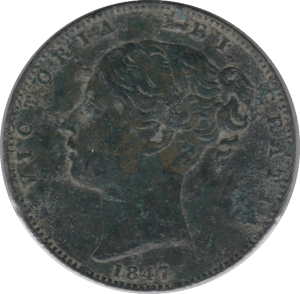 1847 FARTHING ( FINE ) - Farthing - Cambridgeshire Coins