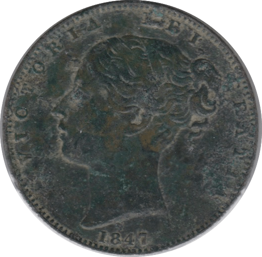 1847 FARTHING ( FINE ) - Farthing - Cambridgeshire Coins